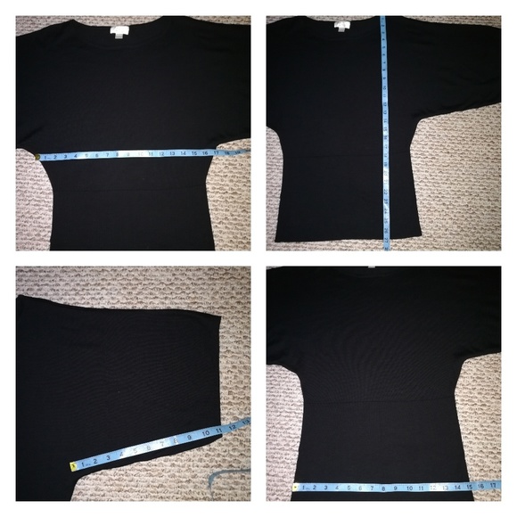 Ann Taylor Loft Solid Black Pullover Sweater Tunic - Picture 8 of 8